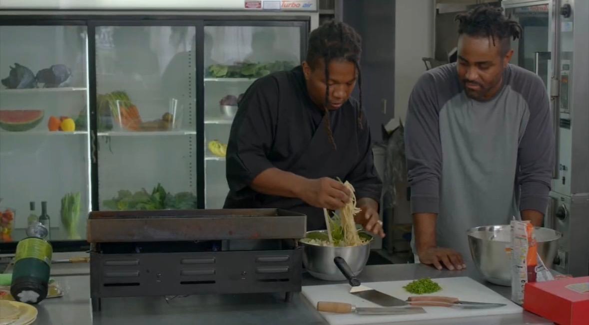 Chef preparing food during workshop
