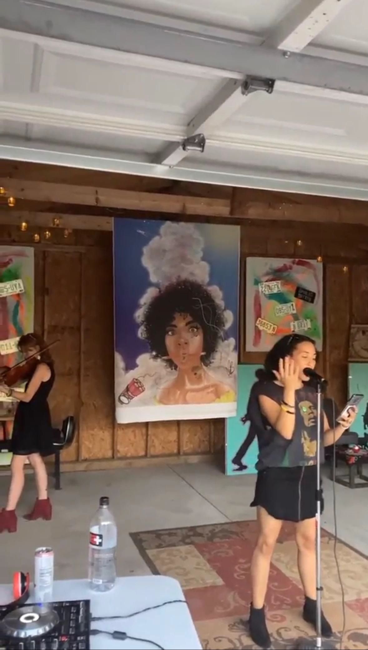 Live performance with violin and vocalist