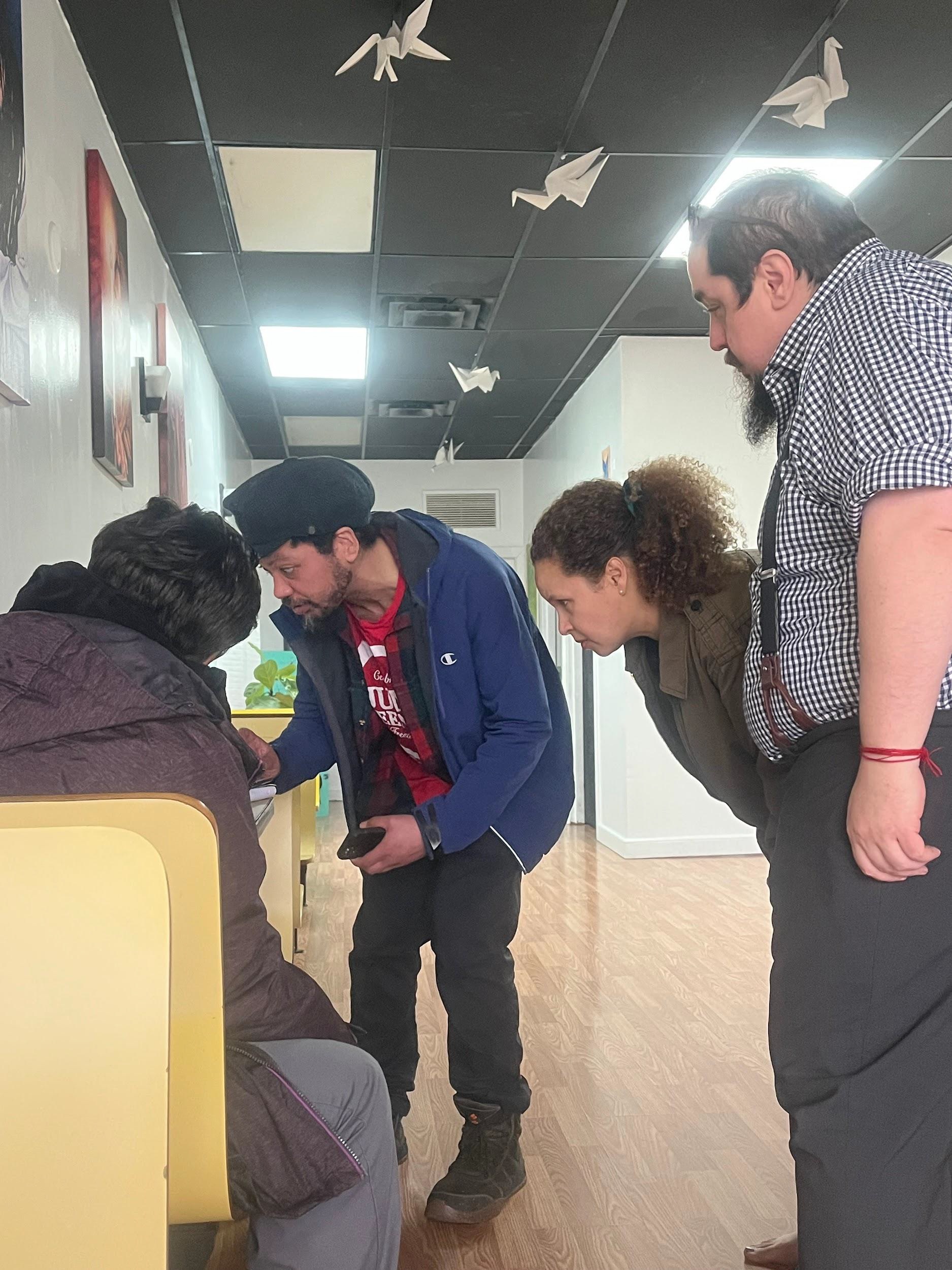 Workshop participants gathered at LongHouse